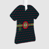 Belted Doll Dress Figurine Christmas T-shirt Ornament (voorkant)