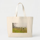 Belted Galloway Cows in Rockport Maine Grote Tote Bag (Voorkant)