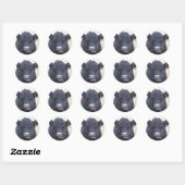 Belted Galloway Koe - Emma Ronde Sticker (Vel)