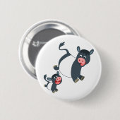 Belted Galloway Koe en Calf Button Badge afspelen (Voorkant /achterkant)