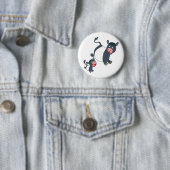 Belted Galloway Koe en Calf Button Badge afspelen (In situ)