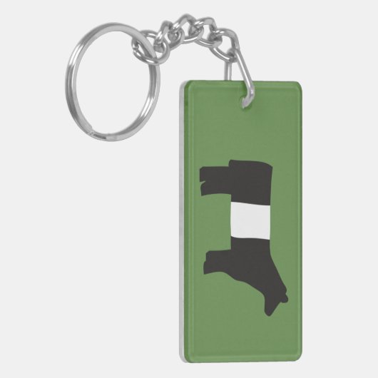Belted Galloway Sleutelhanger (Voorkant Links)