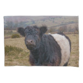 Belted Galloway trots op Dartmoor Farmland Kussensloop (Voorkant)
