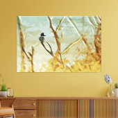Belted Kingfisher bij Rivers Edge Abstract Canvas Afdruk (Insitu (Woonkamer))