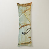 Belted Kingfisher bij Rivers Edge Abstract Lichaamskussen (Achterkant (Verticaal))