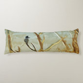 Belted Kingfisher bij Rivers Edge Abstract Lichaamskussen (Voorkant)