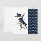Belted Kingfisher Bird Lovers Artwork Custom Bedankkaart (Voorkant / Achterkant)