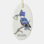 Belted Kingfisher - Bird, Natuur Keramisch Ornament (Rechts)