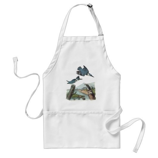Belted Kingfisher door Audubon Standaard Schort (Voorkant)