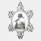 Belted Kingfisher door Audubon Tin Sneeuwvlok Ornament (Rechts)