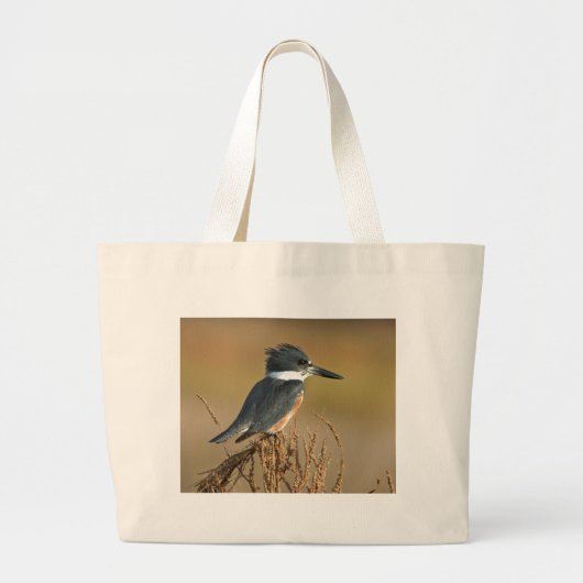 Belted Kingfisher Grote Tote Bag (Voorkant)