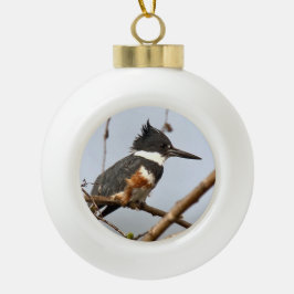 Belted Kingfisher Keramische Bal Ornament