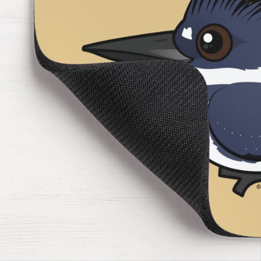 Belted Kingfisher paar Muismat (Hoek)