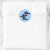 Belted Kingfisher paar Ronde Sticker (Tas)