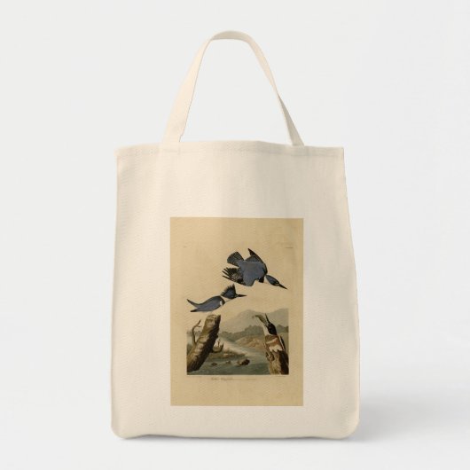 Belted Kingfisher uit Audubon's vogels in Amerika Tote Bag (Voorkant)