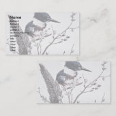 Beltende ijsvis (vrouw) visitekaartje (Voorkant / Achterkant)