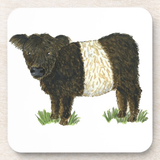 "Beltie" Belted Galloway Drankjes Onderzetter (Voorkant)