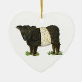 "Beltie" Belted Galloway Keramisch Ornament (Voorkant)