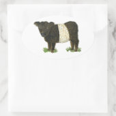 "Beltie" Belted Galloway Ovale Sticker (Tas)