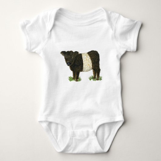 "Beltie" Belted Galloway Romper (Voorkant)