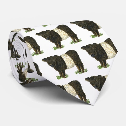 "Beltie" Belted Galloway Stropdas (Opgerold)