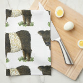 "Beltie" Belted Galloway Theedoek (Quarter Fold)