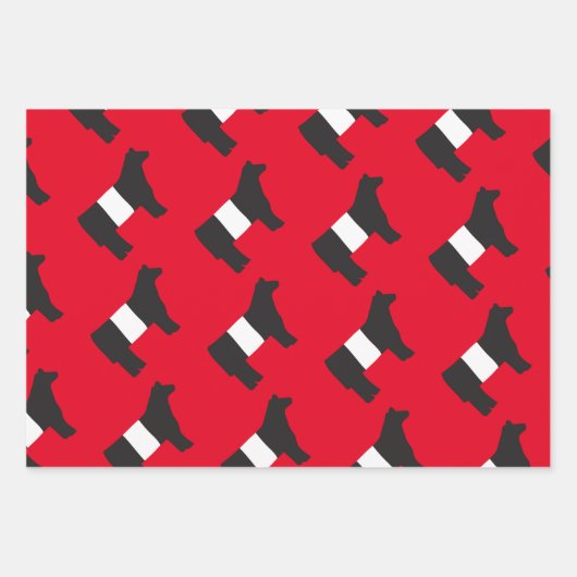 Beltie, getande schotel voor cadeautjes inpakpapier vel (Voorkant 3)