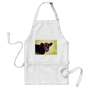 Beltie Koe Waterverf schilderen Belted Galloway Ar Standaard Schort