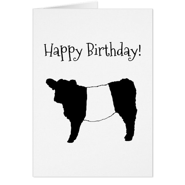 Belties - Happy Birthday Belted Galloway Koe (Voorkant)