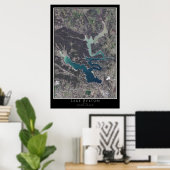 Belton Lake Texas Satellite Poster Map (Thuiskantoor)