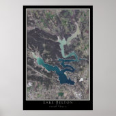 Belton Lake Texas Satellite Poster Map (Voorkant)