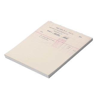 Belton Mills Belton, SC Receipt Notepad Notitieblok
