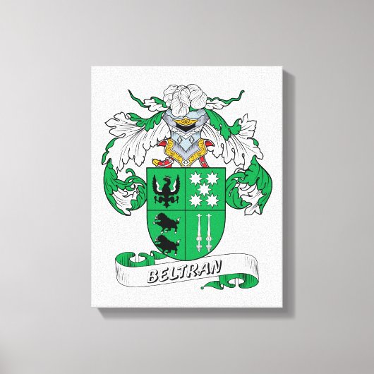 Beltran Family Crest Canvas Afdruk (Voorkant)