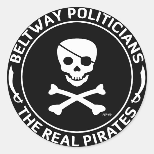 Beltway Pirates Ronde Sticker (Voorkant)