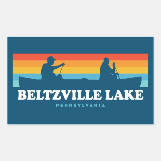 Beltzville Lake Pennsylvania Canoe Rechthoekige Sticker (Voorkant)