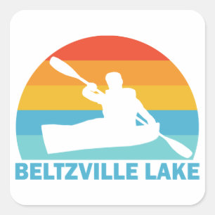 Beltzville Lake Pennsylvania Kayak Vierkante Sticker