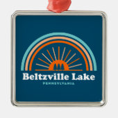 Beltzville Lake Pennsylvania Rainbow Metalen Ornament (Voorkant)