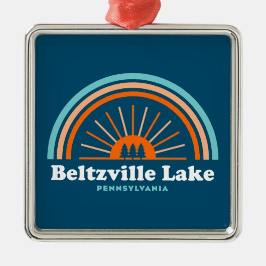 Beltzville Lake Pennsylvania Rainbow Metalen Ornament (Voorkant)