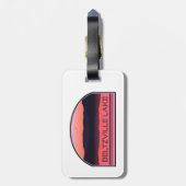 Beltzville Lake Pennsylvania Red Sunrise Bagagelabel (Achterkant verticaal)