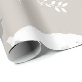 Beluga Baby walvis op afbeelding van pasteelgrijs Cadeaupapier (Rol Hoek)