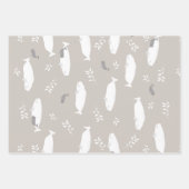 Beluga Baby walvis op afbeelding van pasteelgrijs Inpakpapier Vel (Voorkant 3)