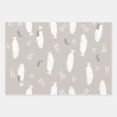 Beluga Baby walvis op afbeelding van pasteelgrijs Inpakpapier Vel (Voorkant 2)