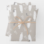 Beluga Baby walvis op afbeelding van pasteelgrijs Inpakpapier Vel (In situ)