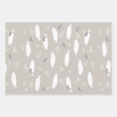 Beluga Baby walvis op afbeelding van pasteelgrijs Inpakpapier Vel (Voorkant)