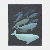 Beluga Blanket Beluga Whale Art Fleece Blanket Deken (Voorkant)