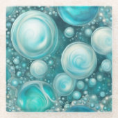 Beluga Bubbles Glazen Onderzetter (Voorkant)