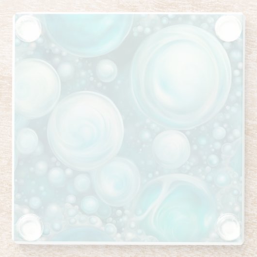 Beluga Bubbles Glazen Onderzetter (Achterkant)