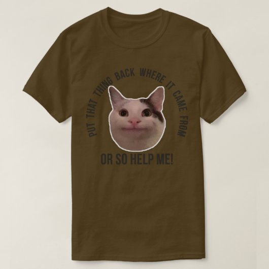 Beluga Cat Meme zette dat terug waar het vandaan k T-shirt (Design voorkant)