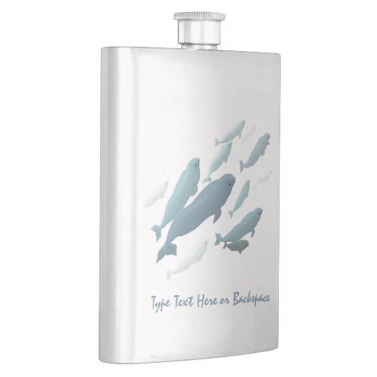Beluga Flask Custom Beluga Whale Art Drink Flask Flacon (Rechts)