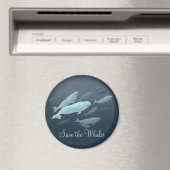 Beluga Fridge Magnet Custom Beluga Whale Magnet (Insitu (Vaatwasser))